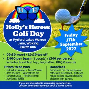 Hollys Heroes Golf Day <br>Friday 17th September 2027